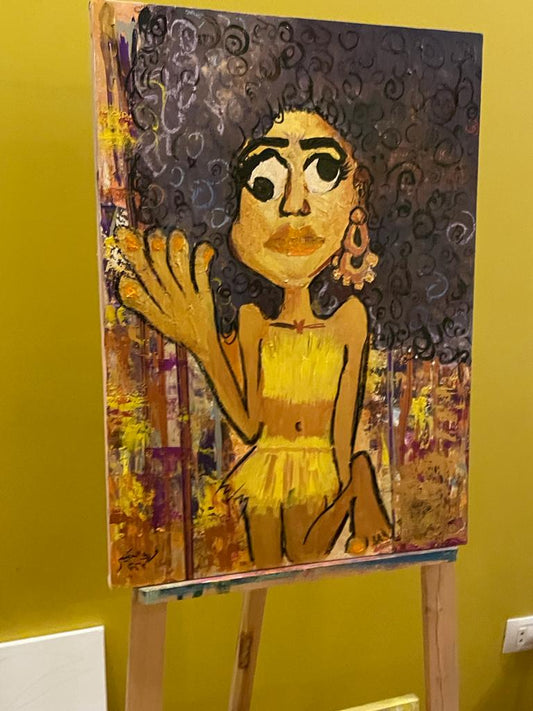 Acrylic Abstract Painting With mariam faried