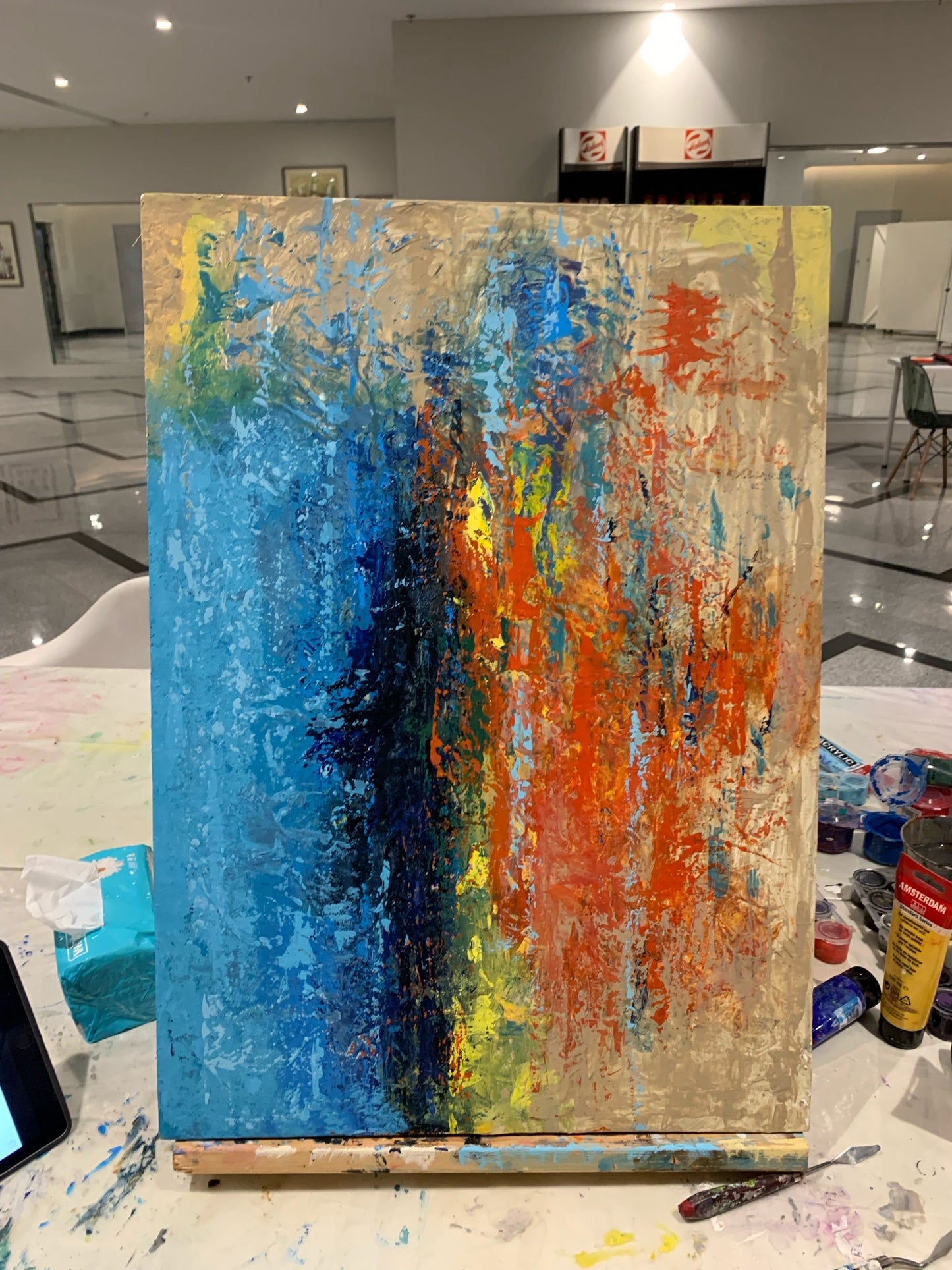 Acrylic Abstract Painting With mariam faried