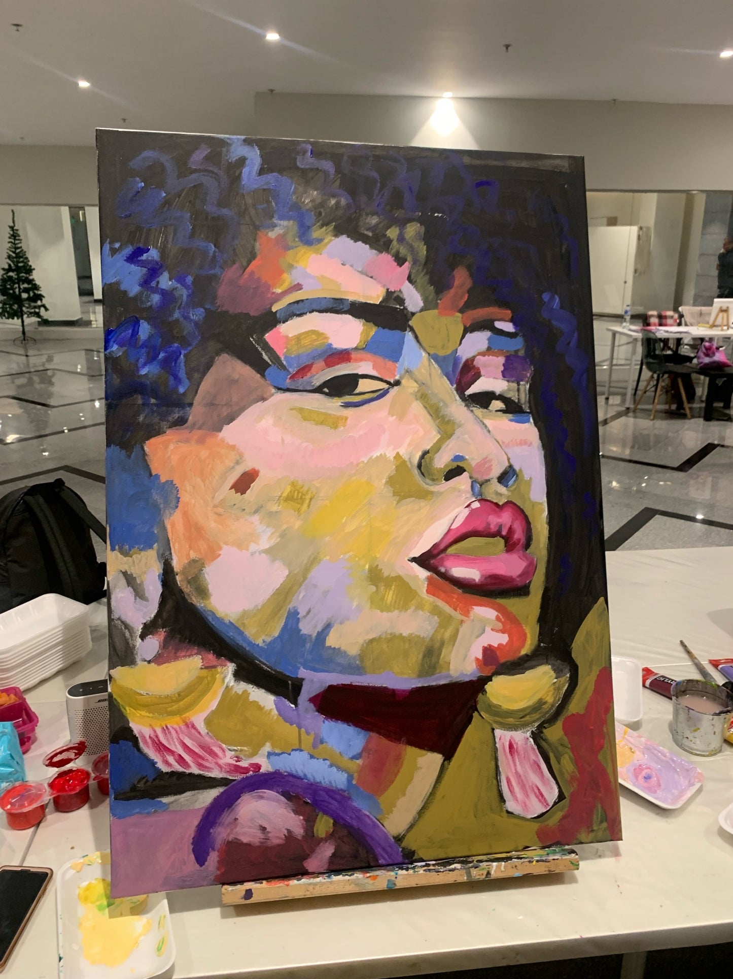 Acrylic Abstract Painting With mariam faried